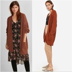 NWT: EXPRESS - Brown shaker Knit Cardigan 🤎
